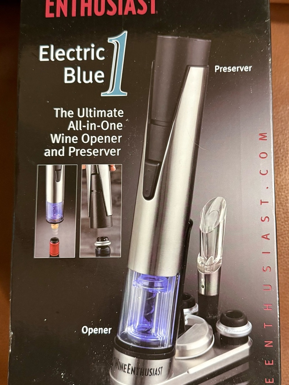 Electric Blue All-in-One Wine Opener & Preserver